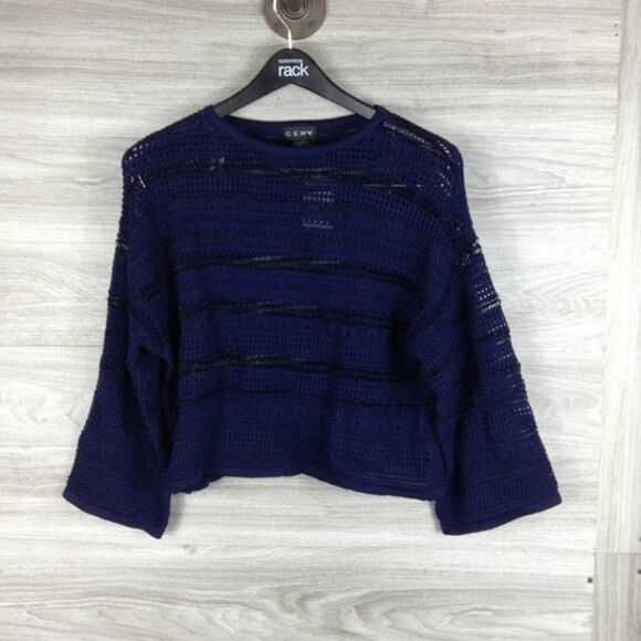 CENY Knit Long Sleeve Crewneck Blouse size L. - Picture 2 of 4